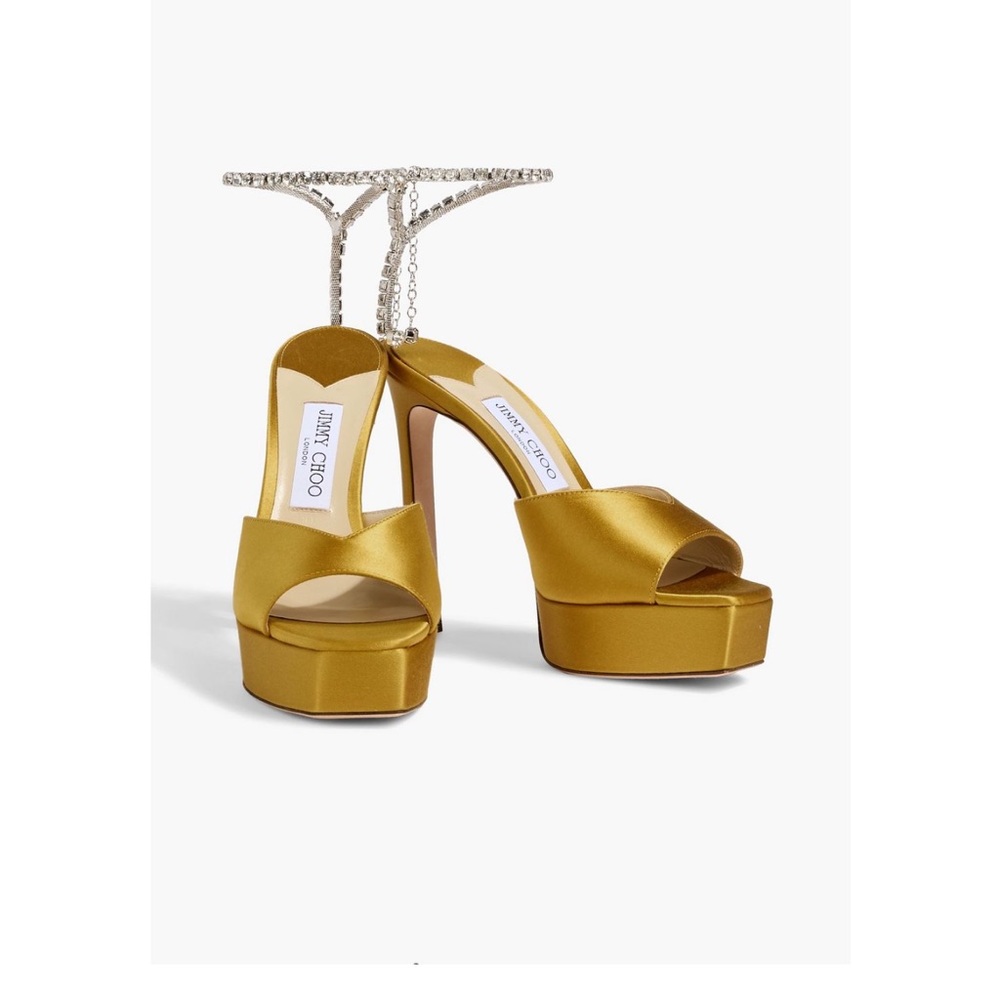 Jimmy Choo Saeda 125 satin platform